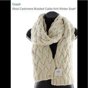 Cashmere Wool Braided Coach Scarf